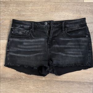 Vigoss Black Frayed Hem Jean Shorts